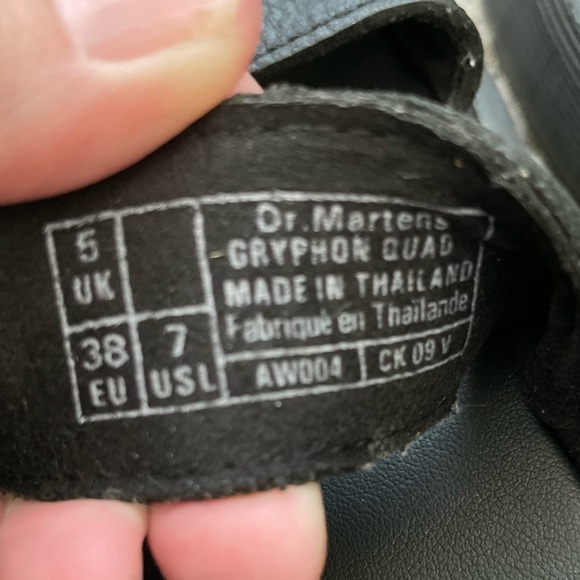 Doc Dr. Martens GRYPHON QUAD Chunky Leather Platform Gladiator Sandals Black - Picture 7 of 9